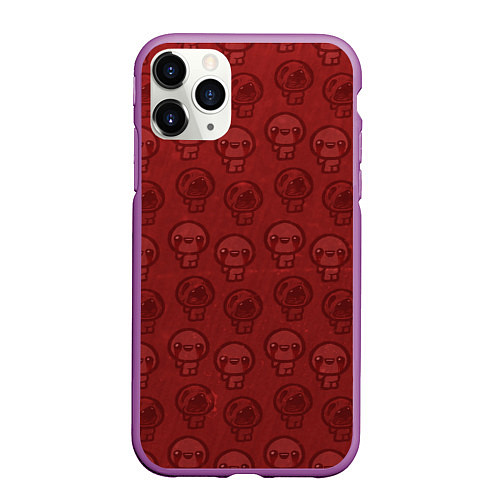 Чехол iPhone 11 Pro матовый Isaacs pattern / 3D-Фиолетовый – фото 1