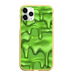 Чехол iPhone 11 Pro матовый Green Slime, цвет: 3D-желтый