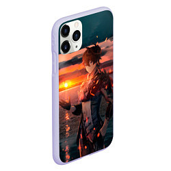Чехол iPhone 11 Pro матовый Tartaglia art, цвет: 3D-светло-сиреневый — фото 2