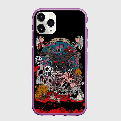 Чехол iPhone 11 Pro матовый Кто я / 3D-Фиолетовый – фото 1