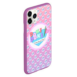 Чехол iPhone 11 Pro матовый Doki Doki Literature Club Лого паттерн Z, цвет: 3D-фиолетовый — фото 2