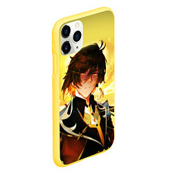 Чехол iPhone 11 Pro матовый ЧЖУН ЛИ GENSHIN IMPACT, цвет: 3D-желтый — фото 2