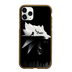 Чехол iPhone 11 Pro матовый Геральт на охоте, цвет: 3D-коричневый