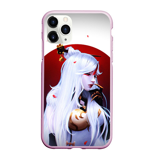 Чехол iPhone 11 Pro матовый GENSHIN IMPACT НИН ГУАН / 3D-Розовый – фото 1