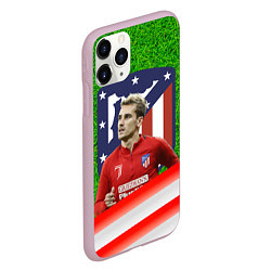 Чехол iPhone 11 Pro матовый Антуан Гризманн Antoine Griezmann спина Z, цвет: 3D-розовый — фото 2