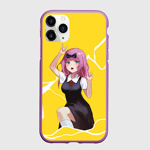 Чехол iPhone 11 Pro матовый Chika Chika / 3D-Фиолетовый – фото 1