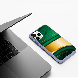 Чехол iPhone 11 Pro матовый GREEN GOLD 3D, цвет: 3D-светло-сиреневый — фото 2
