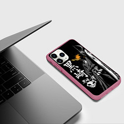 Чехол iPhone 11 Pro матовый Bleach, Ичиго с мечом, цвет: 3D-малиновый — фото 2