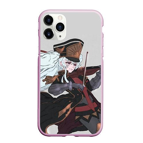 Чехол iPhone 11 Pro матовый Альтаир со скрипкой / 3D-Розовый – фото 1