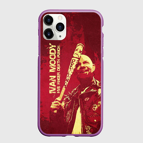 Чехол iPhone 11 Pro матовый Ivan Moody / 3D-Фиолетовый – фото 1