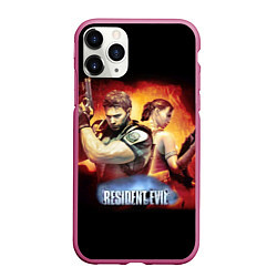 Чехол iPhone 11 Pro матовый Resident Evil Рэдфилд, цвет: 3D-малиновый