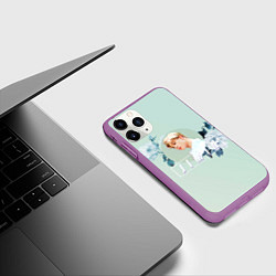 Чехол iPhone 11 Pro матовый Чимин в цветах, цвет: 3D-фиолетовый — фото 2