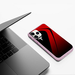 Чехол iPhone 11 Pro матовый TESLA MOTORS ТЕСЛА, цвет: 3D-розовый — фото 2