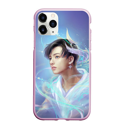 Чехол iPhone 11 Pro матовый Jeon BTS / 3D-Розовый – фото 1