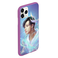 Чехол iPhone 11 Pro матовый Jeon BTS, цвет: 3D-фиолетовый — фото 2