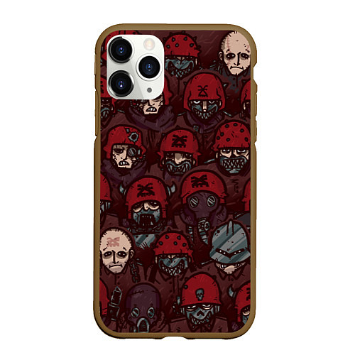 Чехол iPhone 11 Pro матовый BLOODPACT / 3D-Коричневый – фото 1