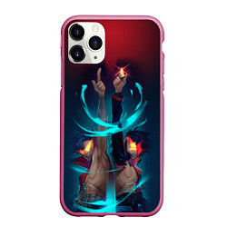 Чехол iPhone 11 Pro матовый Kamina & Simon, цвет: 3D-малиновый