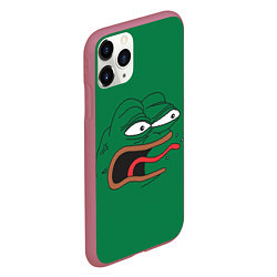 Чехол iPhone 11 Pro матовый Pepe skin, цвет: 3D-малиновый — фото 2