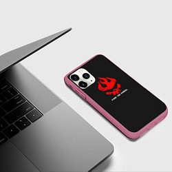 Чехол iPhone 11 Pro матовый Fight the power, цвет: 3D-малиновый — фото 2