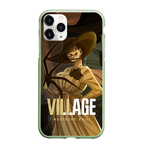 Чехол iPhone 11 Pro матовый Lady Alcina Dimitrescu / 3D-Салатовый – фото 1