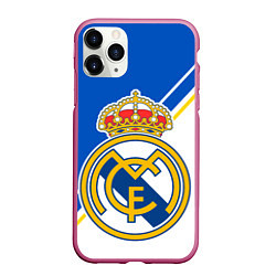 Чехол iPhone 11 Pro матовый REAL MADRID РЕАЛ МАДРИД, цвет: 3D-малиновый