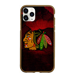 Чехол iPhone 11 Pro матовый CHICAGO NHL
