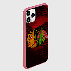 Чехол iPhone 11 Pro матовый CHICAGO NHL, цвет: 3D-малиновый — фото 2