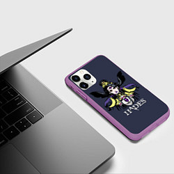 Чехол iPhone 11 Pro матовый Hades, цвет: 3D-фиолетовый — фото 2