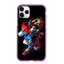 Чехол iPhone 11 Pro матовый Sonics team, цвет: 3D-фиолетовый