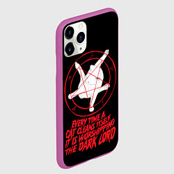 Чехол iPhone 11 Pro матовый КОТ САТАНЫ, цвет: 3D-фиолетовый — фото 2
