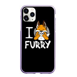 Чехол iPhone 11 Pro матовый I love furry