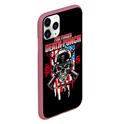 Чехол iPhone 11 Pro матовый 5FDP Five Finger Death Punch, цвет: 3D-малиновый — фото 2