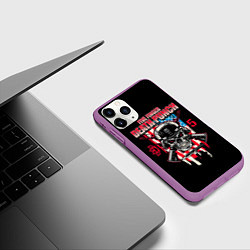 Чехол iPhone 11 Pro матовый 5FDP Five Finger Death Punch, цвет: 3D-фиолетовый — фото 2