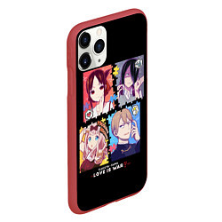 Чехол iPhone 11 Pro матовый Kaguya-sama Love Is War, цвет: 3D-красный — фото 2