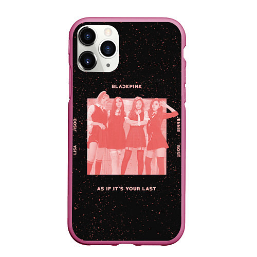 Чехол iPhone 11 Pro матовый Pink blank / 3D-Малиновый – фото 1