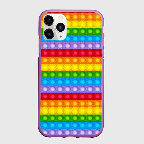Чехол iPhone 11 Pro матовый Pop It / 3D-Фиолетовый – фото 1