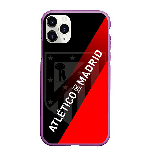 Чехол iPhone 11 Pro матовый АТЛЕТИКО МАДРИД ATLETICO / 3D-Фиолетовый – фото 1