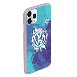 Чехол iPhone 11 Pro матовый VOLKSWAGEN, цвет: 3D-розовый — фото 2