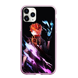 Чехол iPhone 11 Pro матовый ТАРТАЛЬЯ - GENSHIN IMPACT NEON, цвет: 3D-розовый