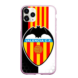 Чехол iPhone 11 Pro матовый FC VALENCIA ФК ВАЛЕНСИЯ, цвет: 3D-розовый