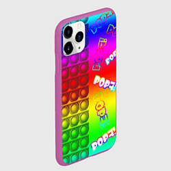 Чехол iPhone 11 Pro матовый POP it!, цвет: 3D-фиолетовый — фото 2