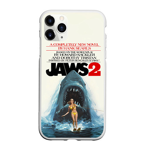 Чехол iPhone 11 Pro матовый Jaws 2 / 3D-Белый – фото 1