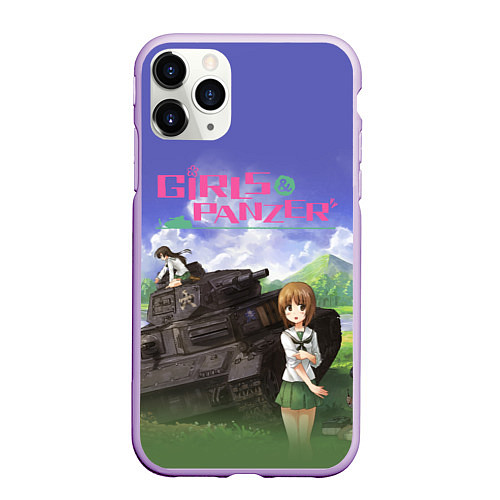 Чехол iPhone 11 Pro матовый Девушки и танки Girls und Panzer Z / 3D-Сиреневый – фото 1