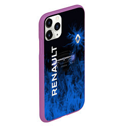 Чехол iPhone 11 Pro матовый RENAULT, цвет: 3D-фиолетовый — фото 2