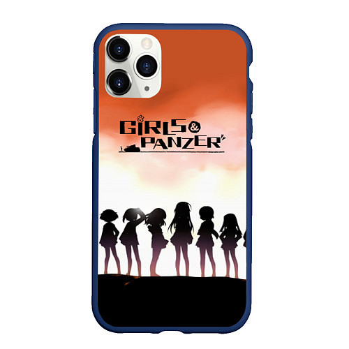 Чехол iPhone 11 Pro матовый Girls und Panzer Poster Z / 3D-Тёмно-синий – фото 1