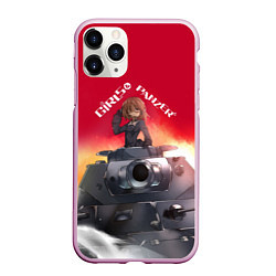 Чехол iPhone 11 Pro матовый Girls und Panzer Девушки и танки z, цвет: 3D-розовый