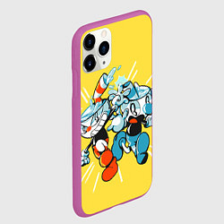 Чехол iPhone 11 Pro матовый Cuphead bros, цвет: 3D-фиолетовый — фото 2
