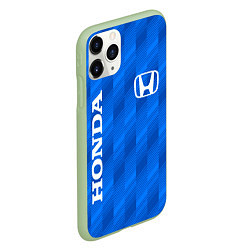 Чехол iPhone 11 Pro матовый HONDA BLUE ХОНДА СИНИЙ, цвет: 3D-салатовый — фото 2