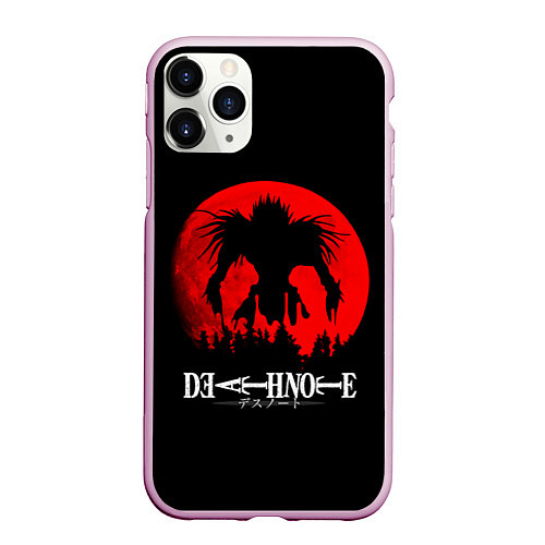 Чехол iPhone 11 Pro матовый Death Note Рюк в ночи / 3D-Розовый – фото 1