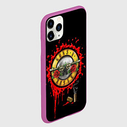 Чехол iPhone 11 Pro матовый GUNS N ROSES, цвет: 3D-фиолетовый — фото 2